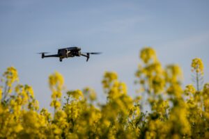 Drone Flying Through a Farm