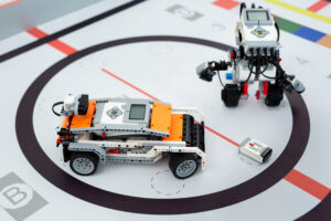 Exhibition of children's technical creativity: robotics. Robots on the table