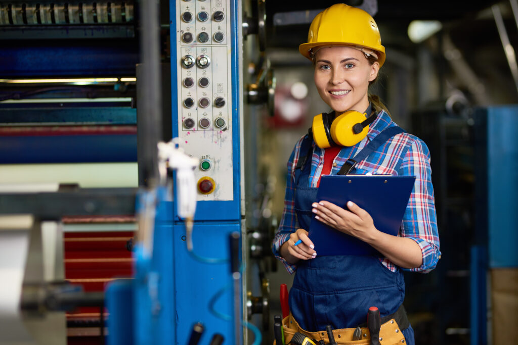 Warehouse Employee Posing for Photography